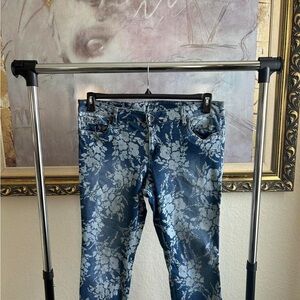 Kut Floral Blue Jeans